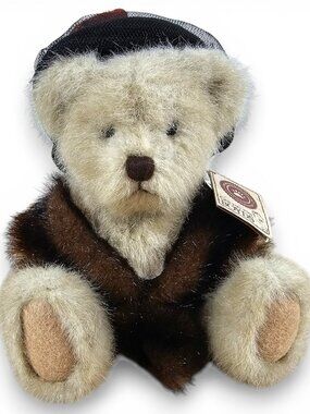 Boyds Bears TJs Best Dressed Dixie Hackett Jointed Plush Hat Stole VTG 2001 10"